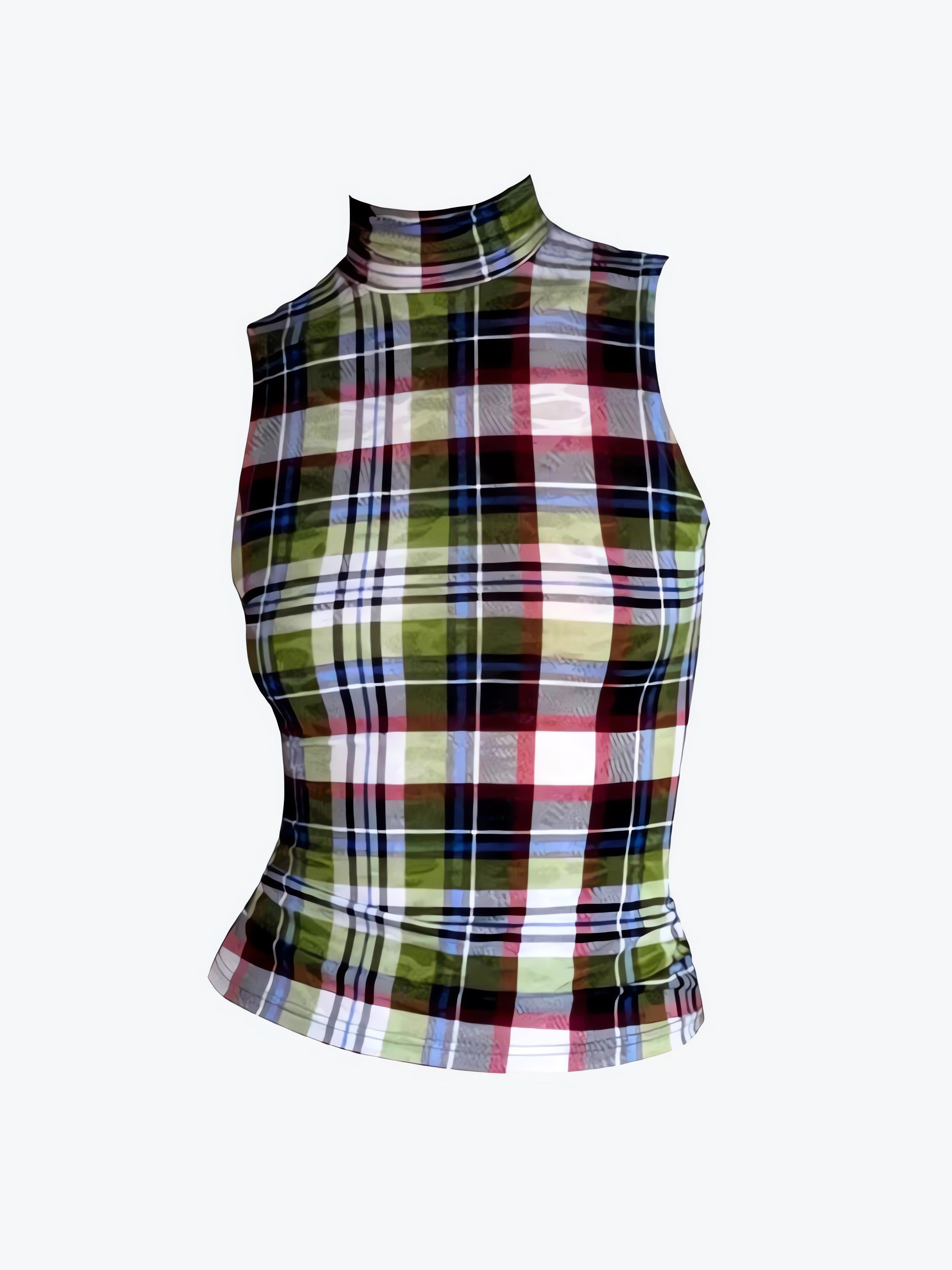 Sleeveless Plaid Top - KAYSMAR