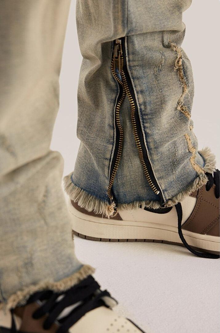 Slim Leg Ripped Jeans - KAYSMAR