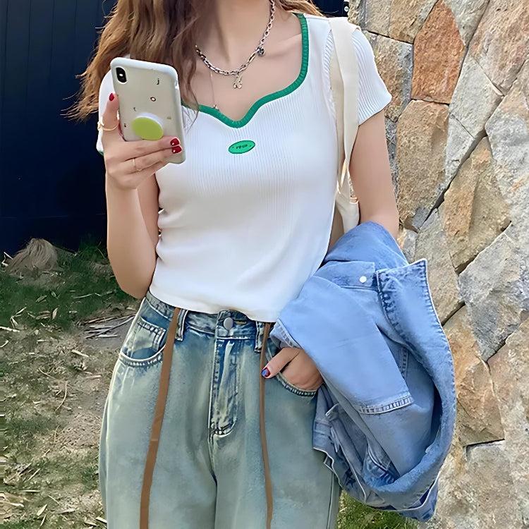 Soft Girl Basic Corduroy Top - KAYSMAR