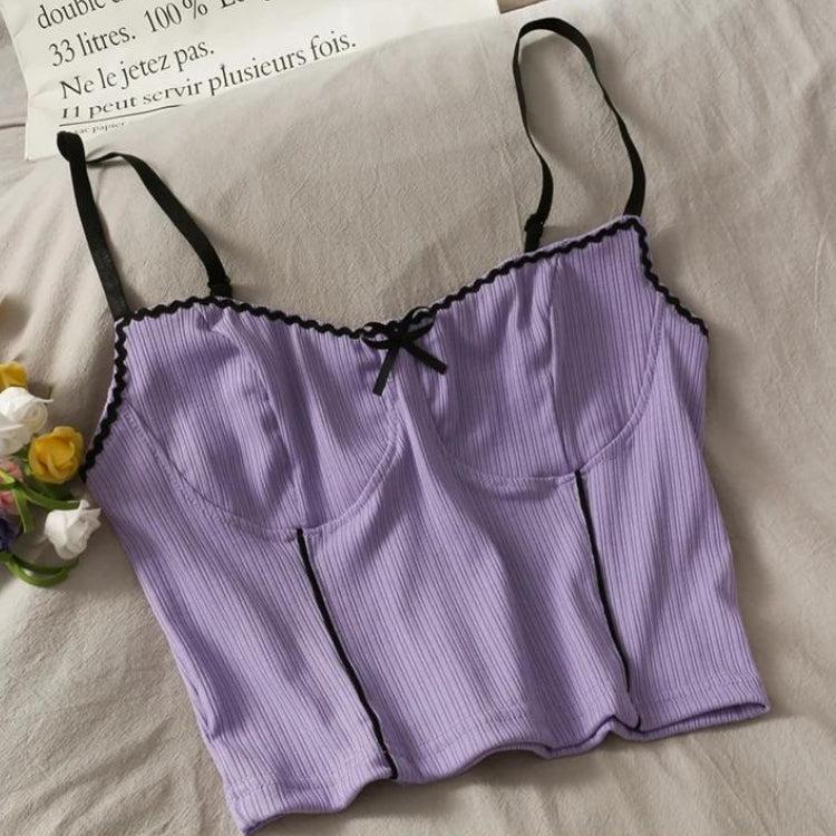 Soft Girl Bow Corduroy Top - KAYSMAR