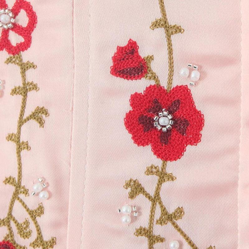 Soft Girl Embroidered Beaded Corset Top - KAYSMAR