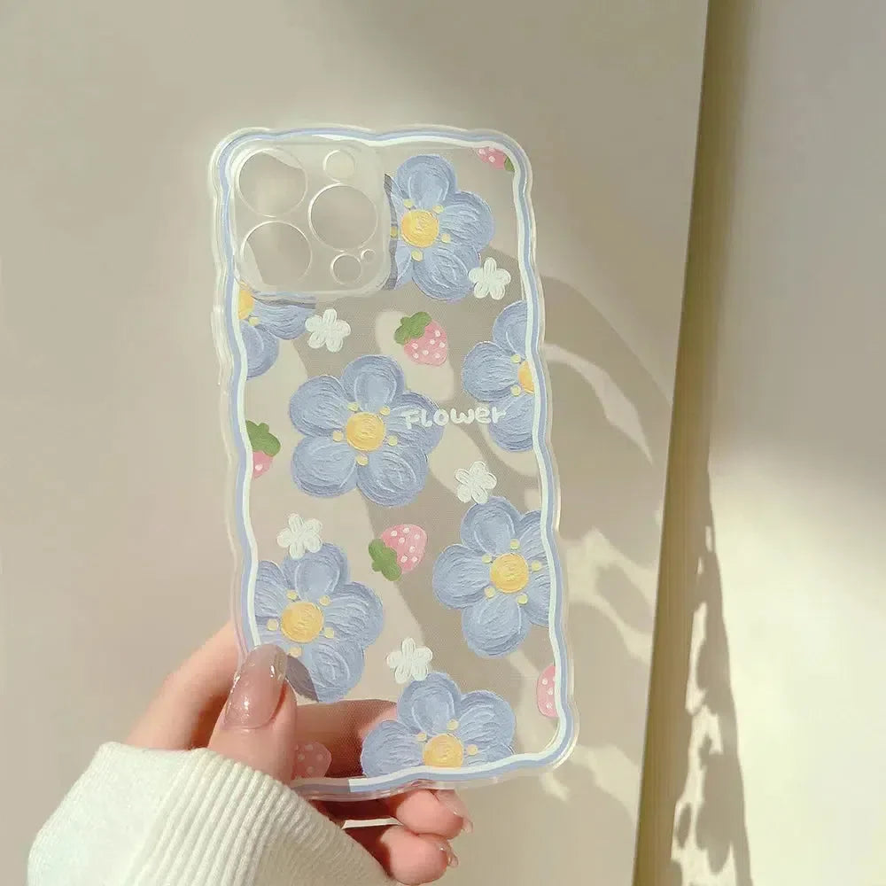 Soft Girl Flowers Clear Phone Case - KAYSMAR