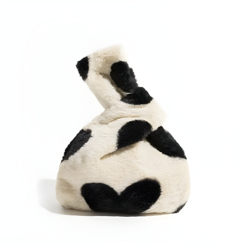 Soft Girl Heart Fluffy Wrist Bag - KAYSMAR