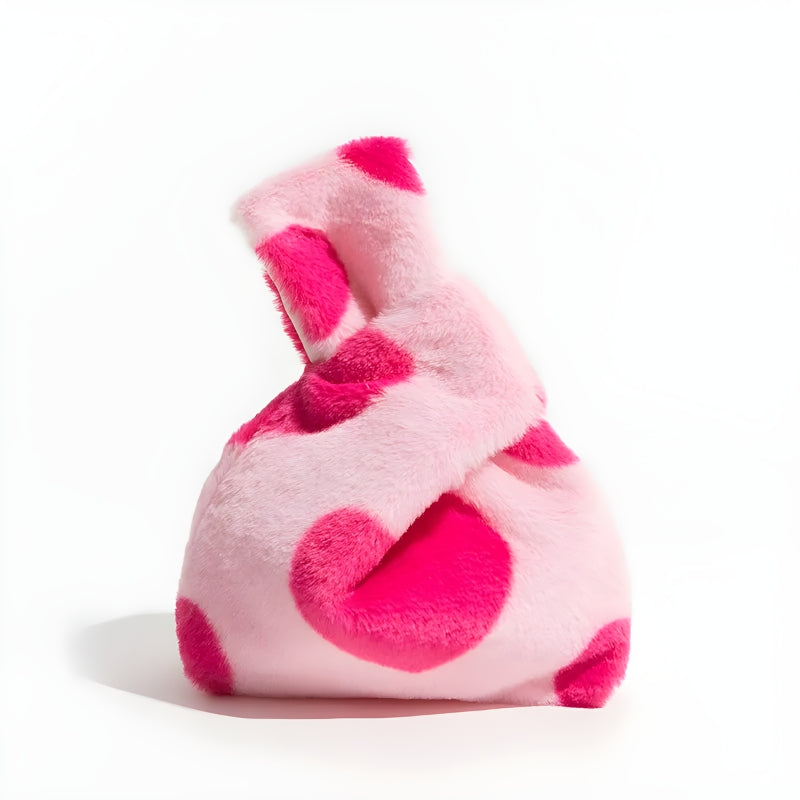Soft Girl Heart Fluffy Wrist Bag - KAYSMAR