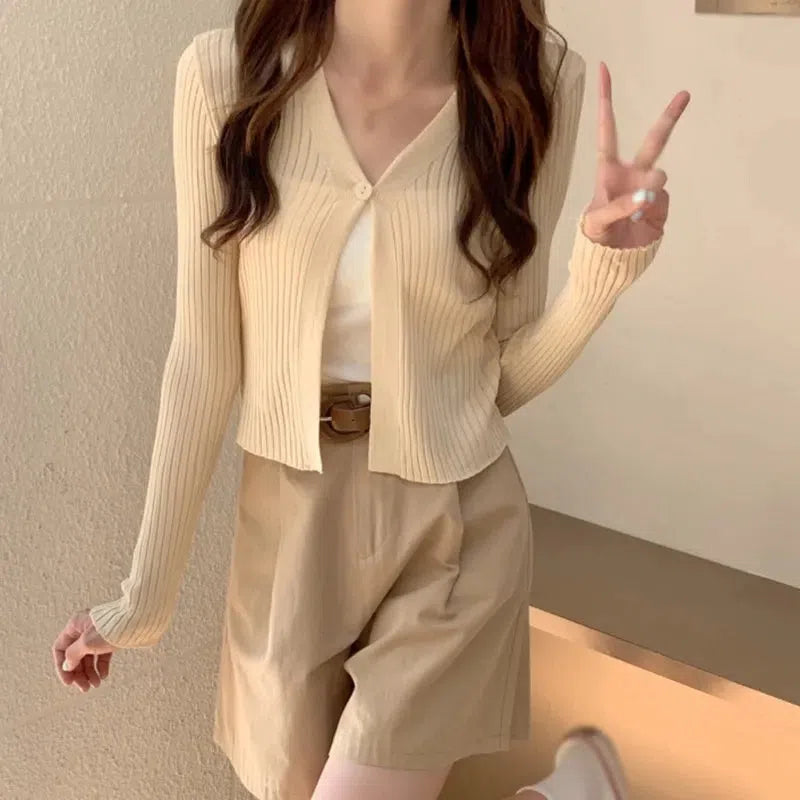 Soft Girl One Button Cardigan - KAYSMAR
