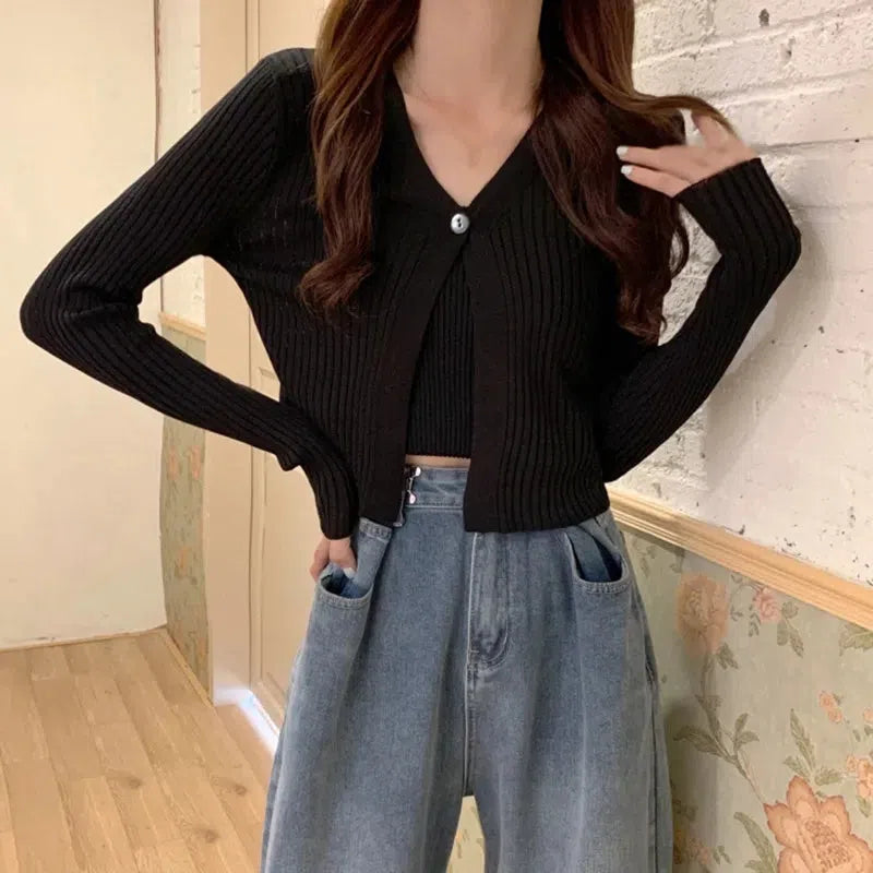 Soft Girl One Button Cardigan - KAYSMAR