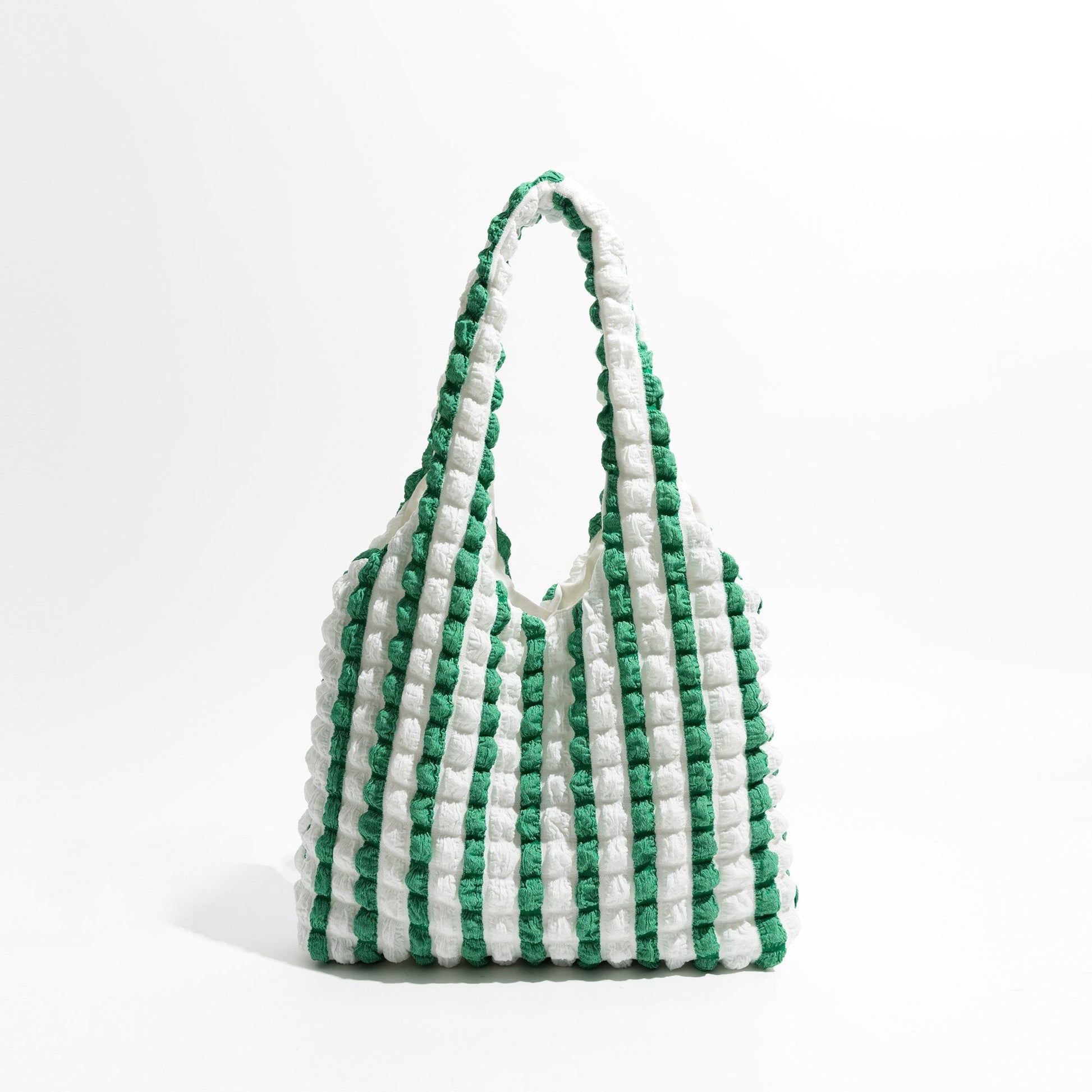 Soft Girl Quilted Striped Handbag - KAYSMAR