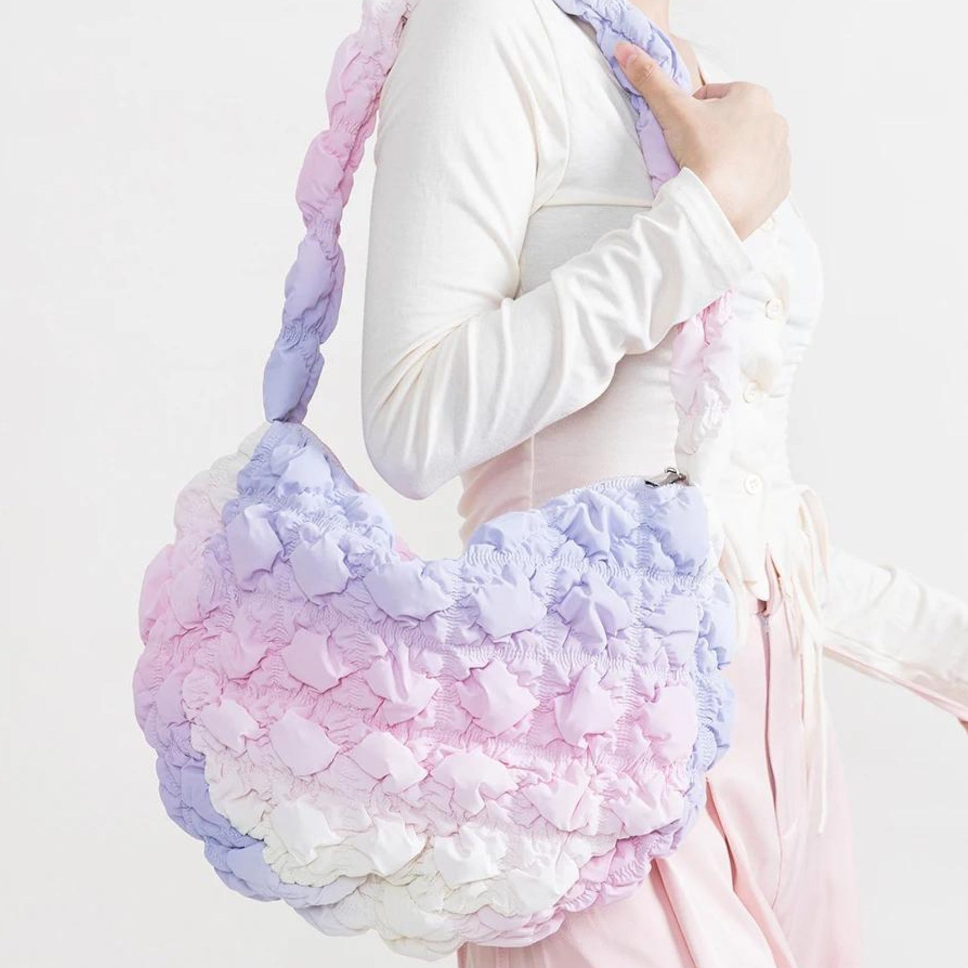 Soft Girl Rainbow Quilted Bag - KAYSMAR