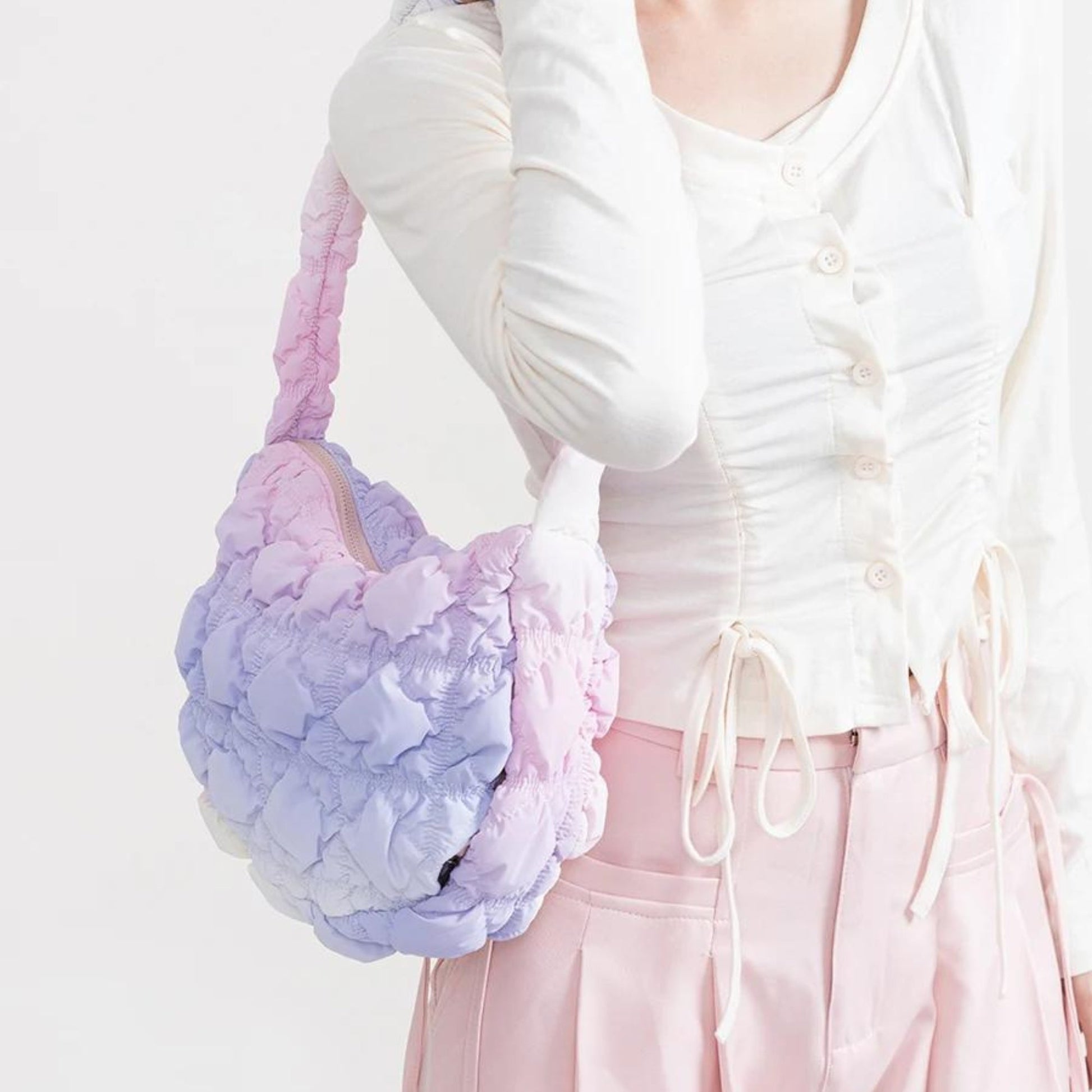 Soft Girl Rainbow Quilted Bag - KAYSMAR