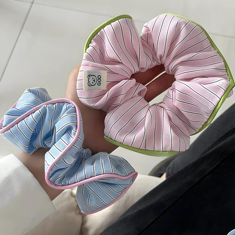 Soft Girl Striped Scrunchies - KAYSMAR