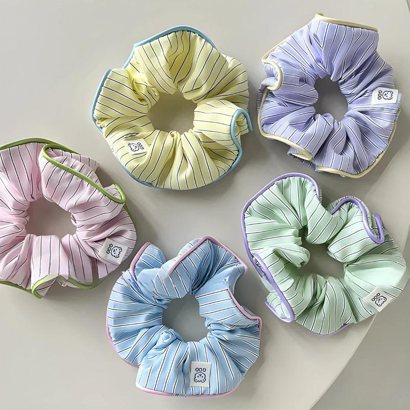 Soft Girl Striped Scrunchies - KAYSMAR