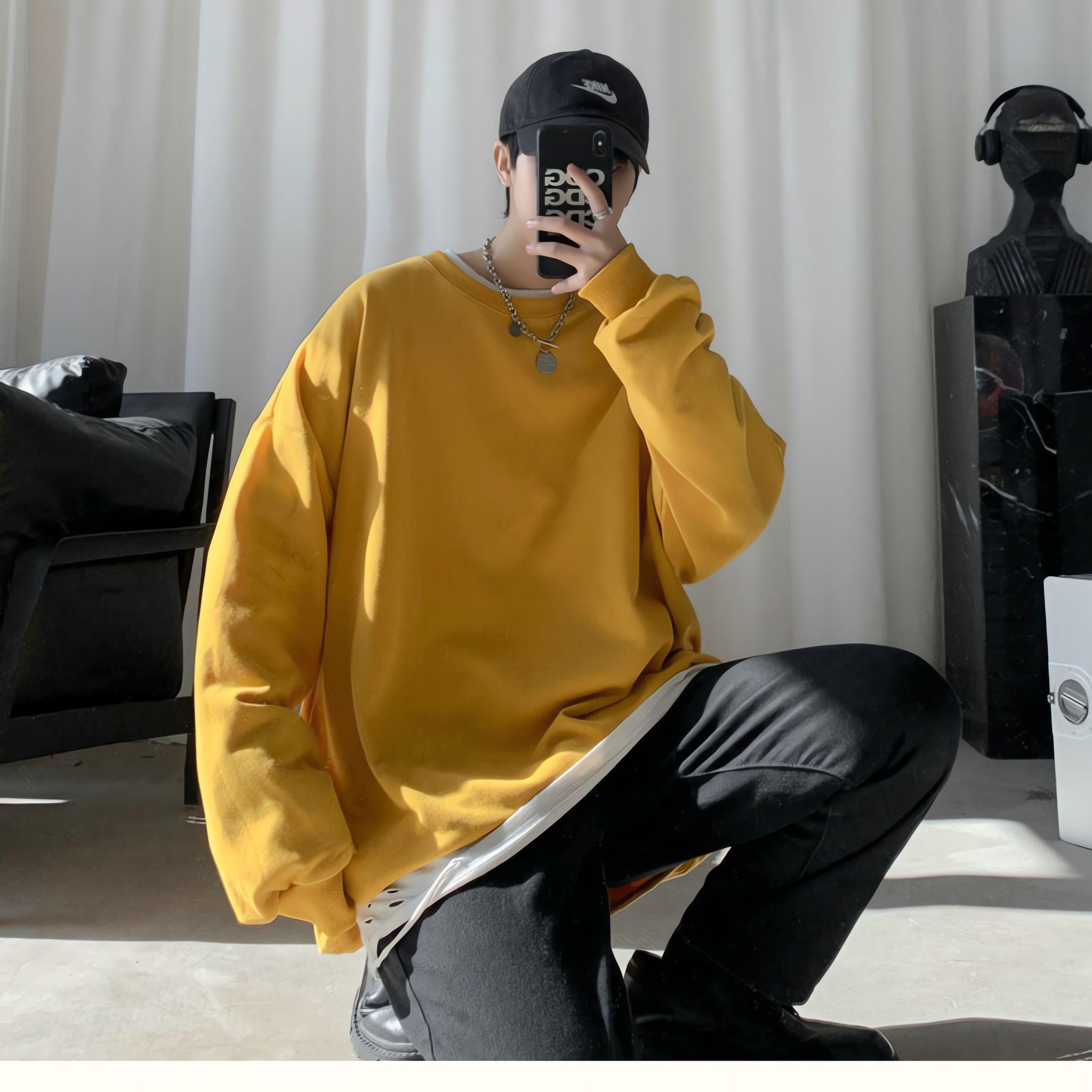 Soft Boy Basic Oversized Sweatshirt - KAYSMAR
