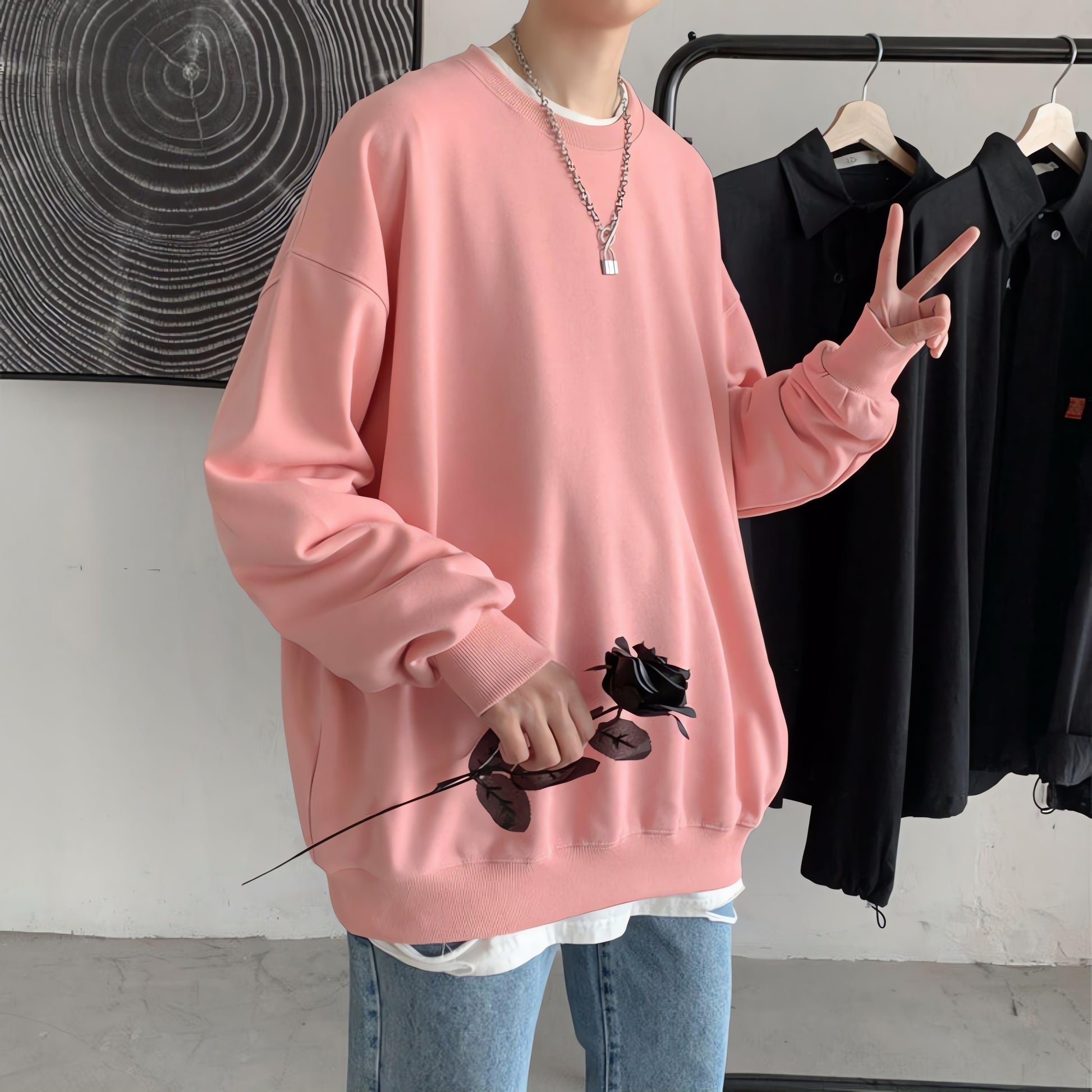 Soft Boy Basic Oversized Sweatshirt - KAYSMAR