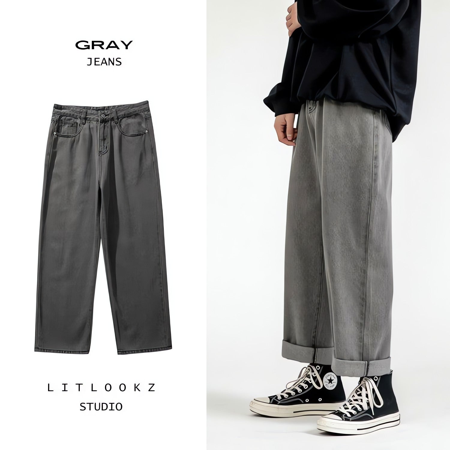 Soft Boy Washed Baggy Jeans - KAYSMAR