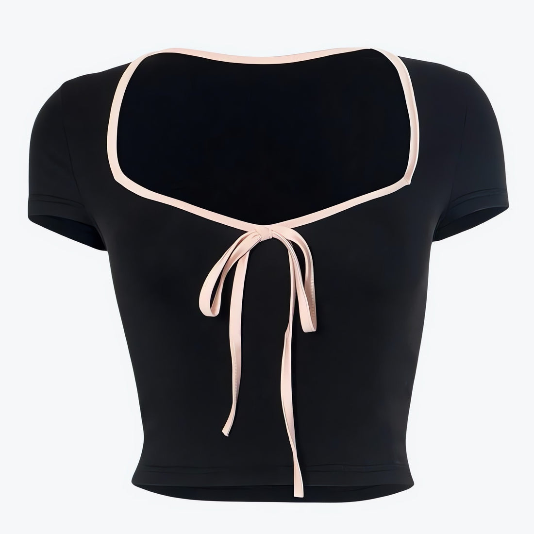 Soft Girl Bow Sweetheart Neckline Top - KAYSMAR