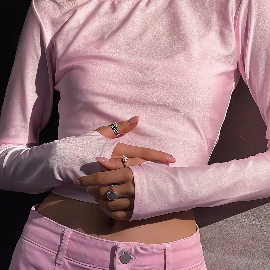 Soft Girl Candy Pink Metallic Top - KAYSMAR