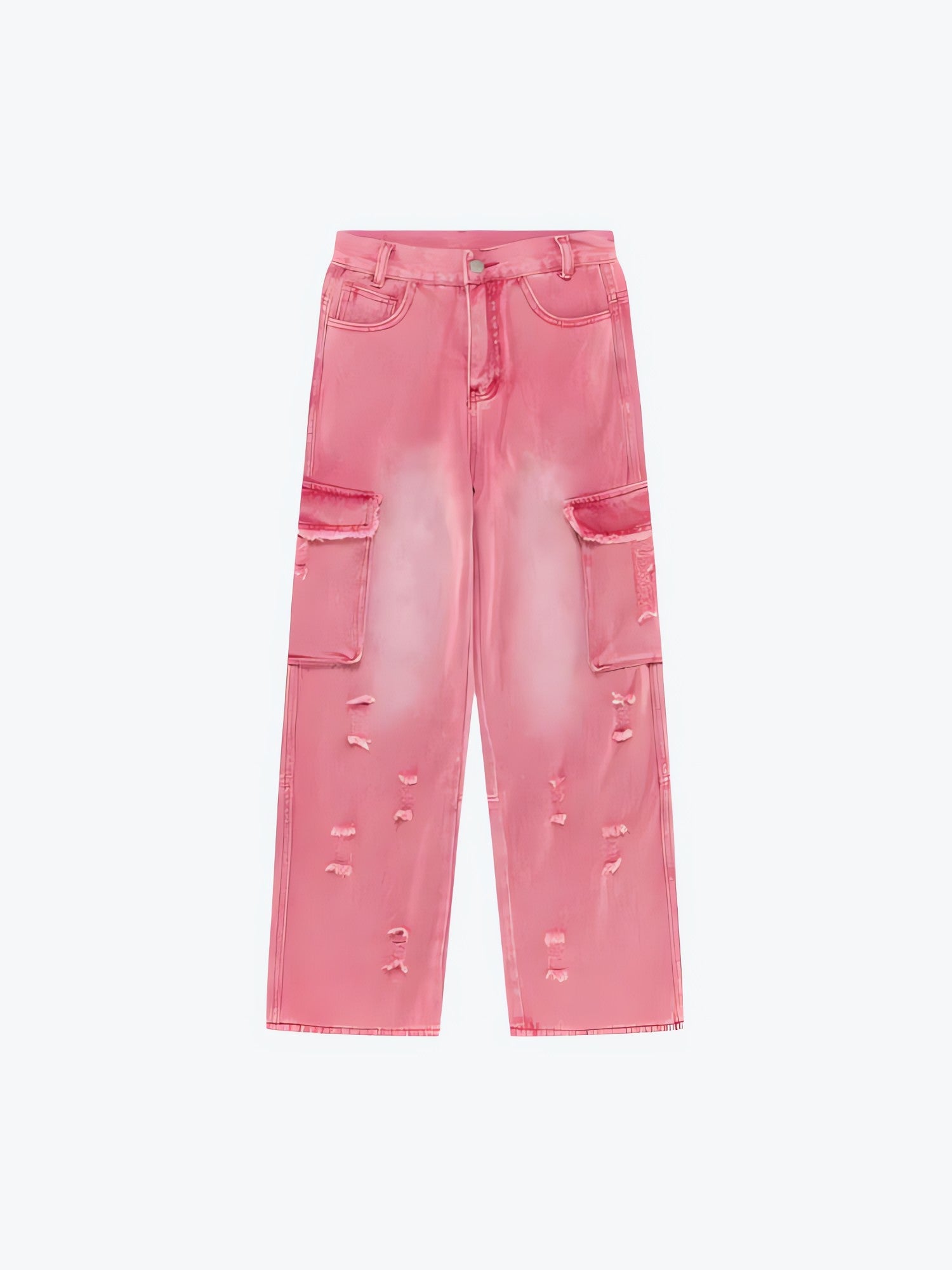 Soft Girl Distressed Cargo Jeans - KAYSMAR