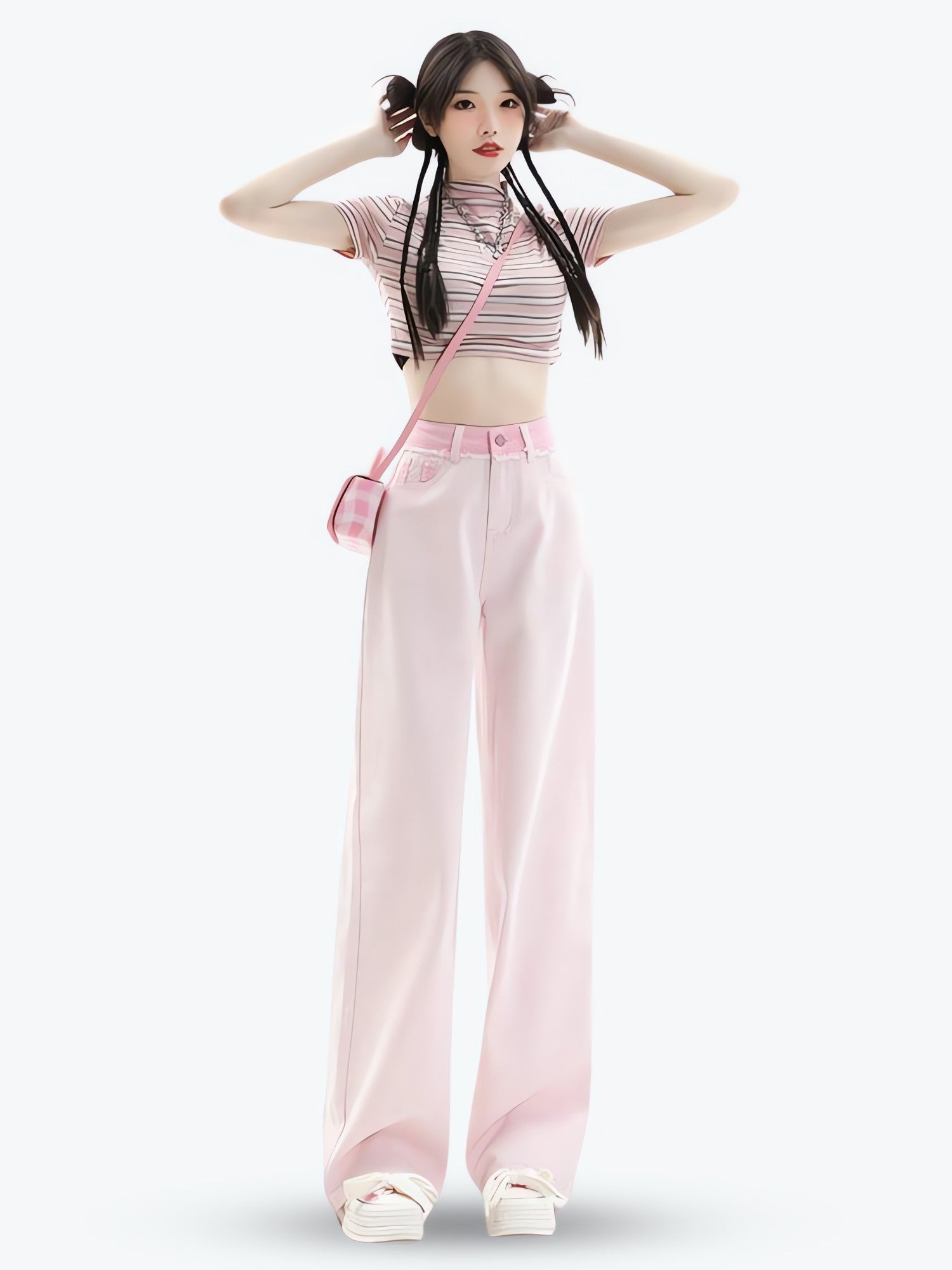 Soft Girl Distressed Straight Leg Pants - KAYSMAR