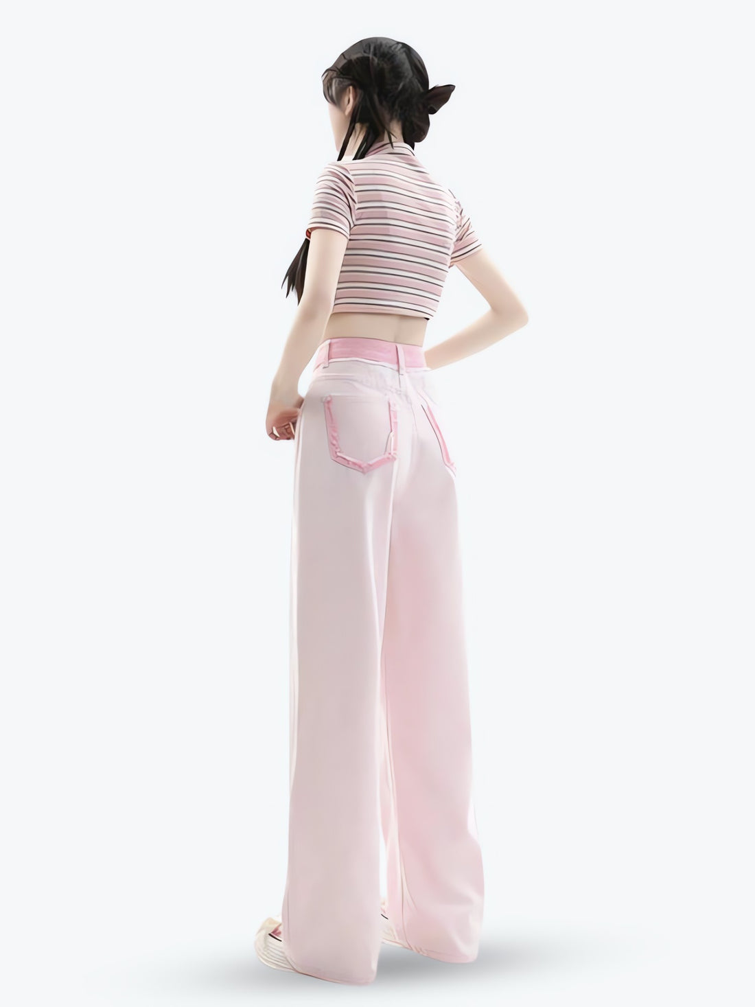 Soft Girl Distressed Straight Leg Pants - KAYSMAR