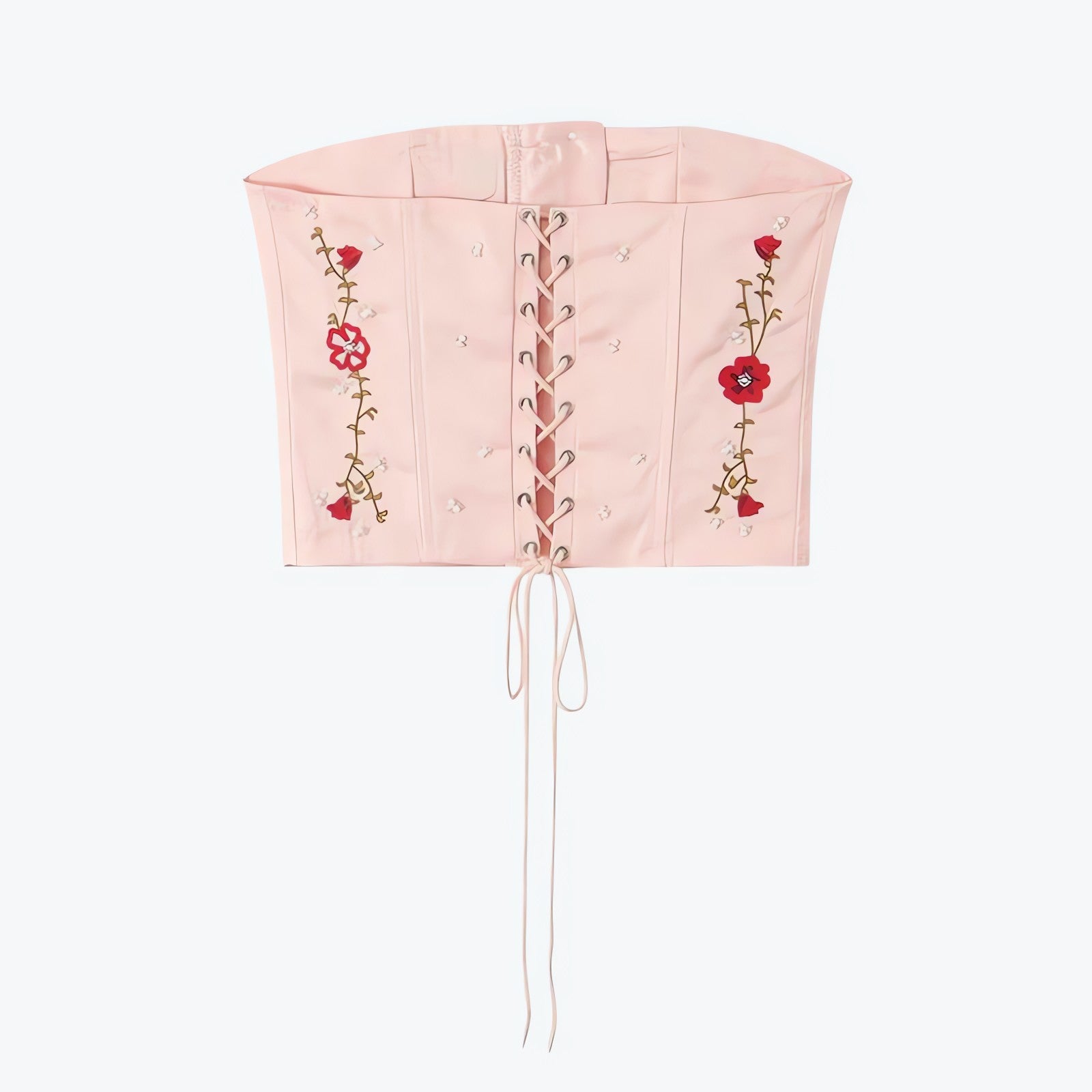 Soft Girl Embroidered Beaded Corset Top - KAYSMAR