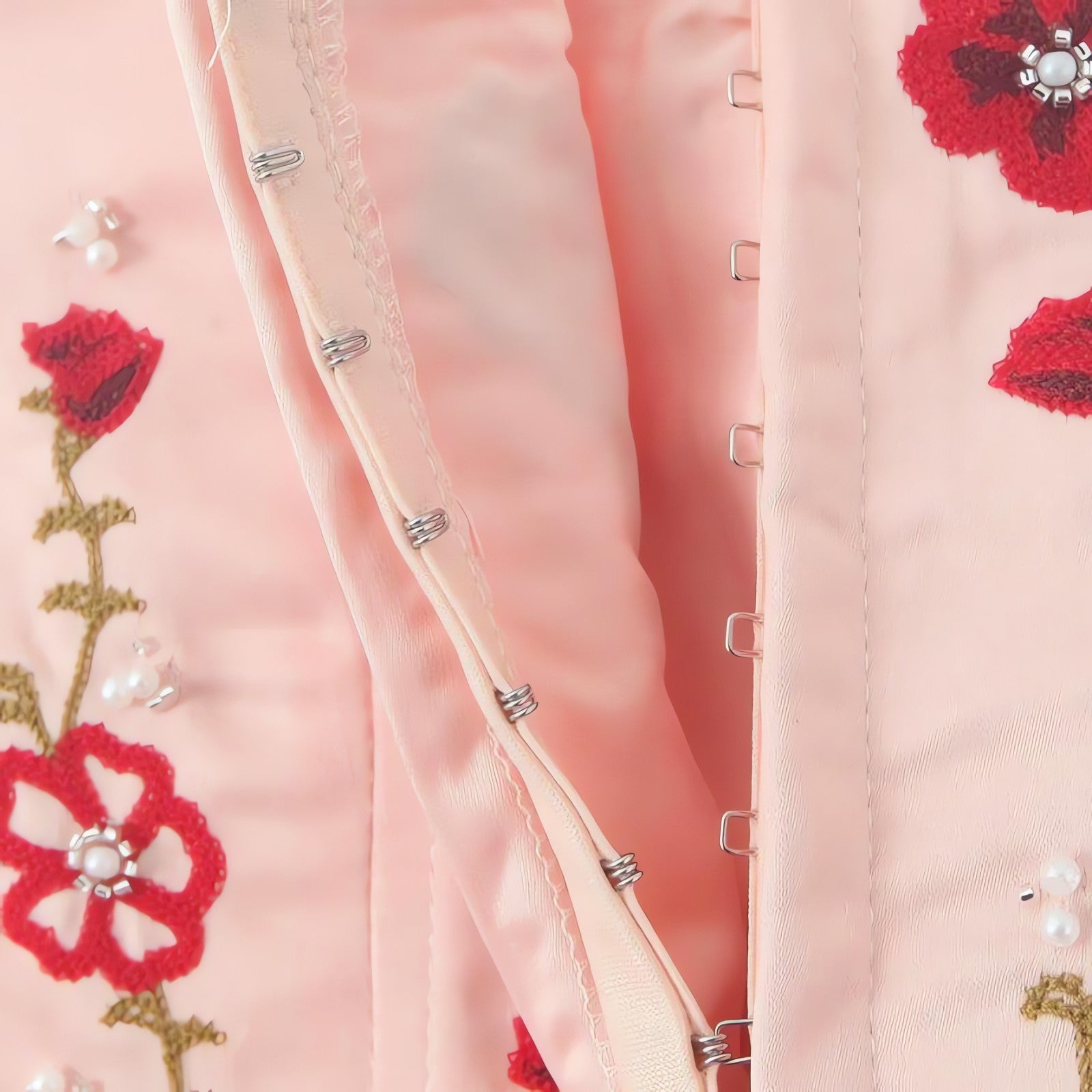 Soft Girl Embroidered Beaded Corset Top - KAYSMAR