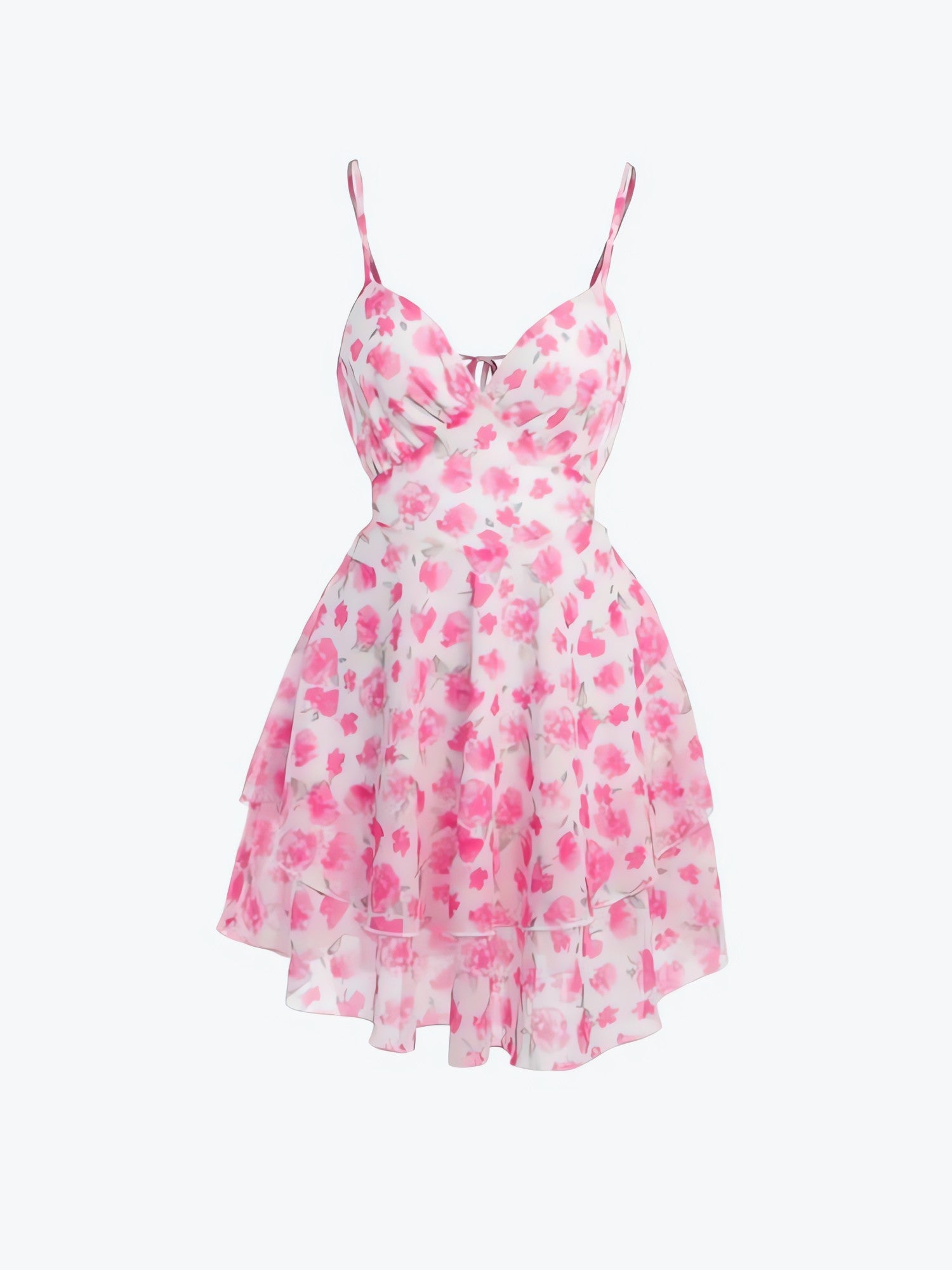 Soft Girl Floral Backless Chiffon Mini Dress - KAYSMAR
