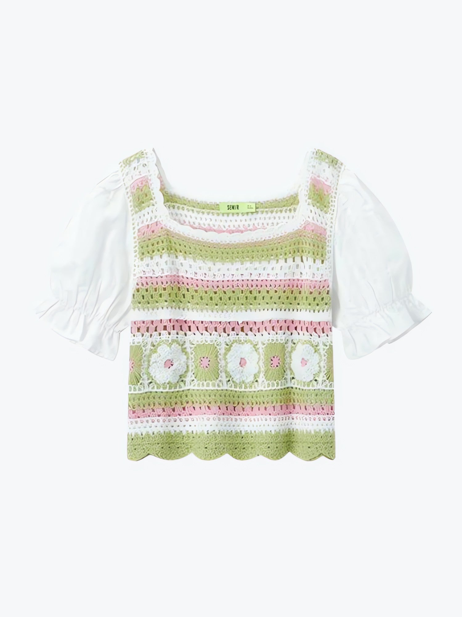 Soft Girl Floral Hollow Out Knitted Top - KAYSMAR