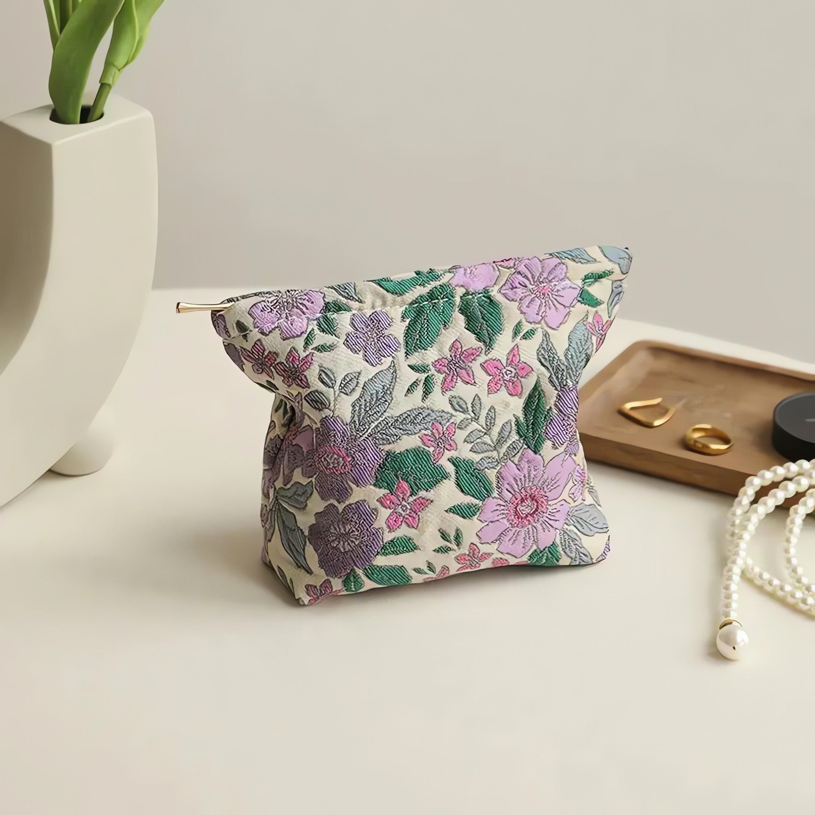 Soft Girl Floral Mini Makeup Bag - KAYSMAR