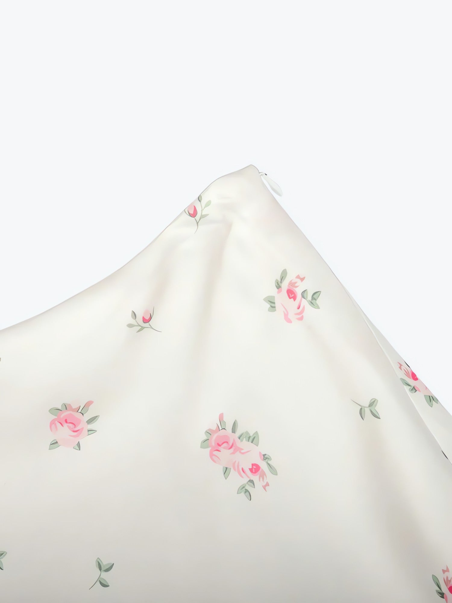 Soft Girl Floral Satin Midi Skirt