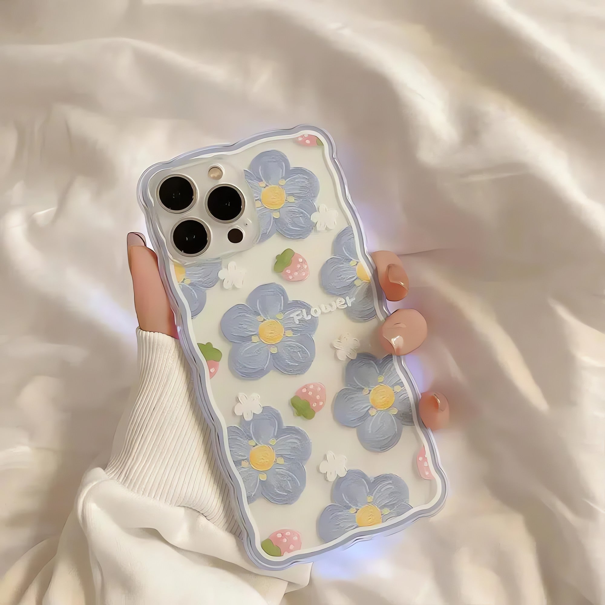 Soft Girl Flowers Clear Phone Case - KAYSMAR