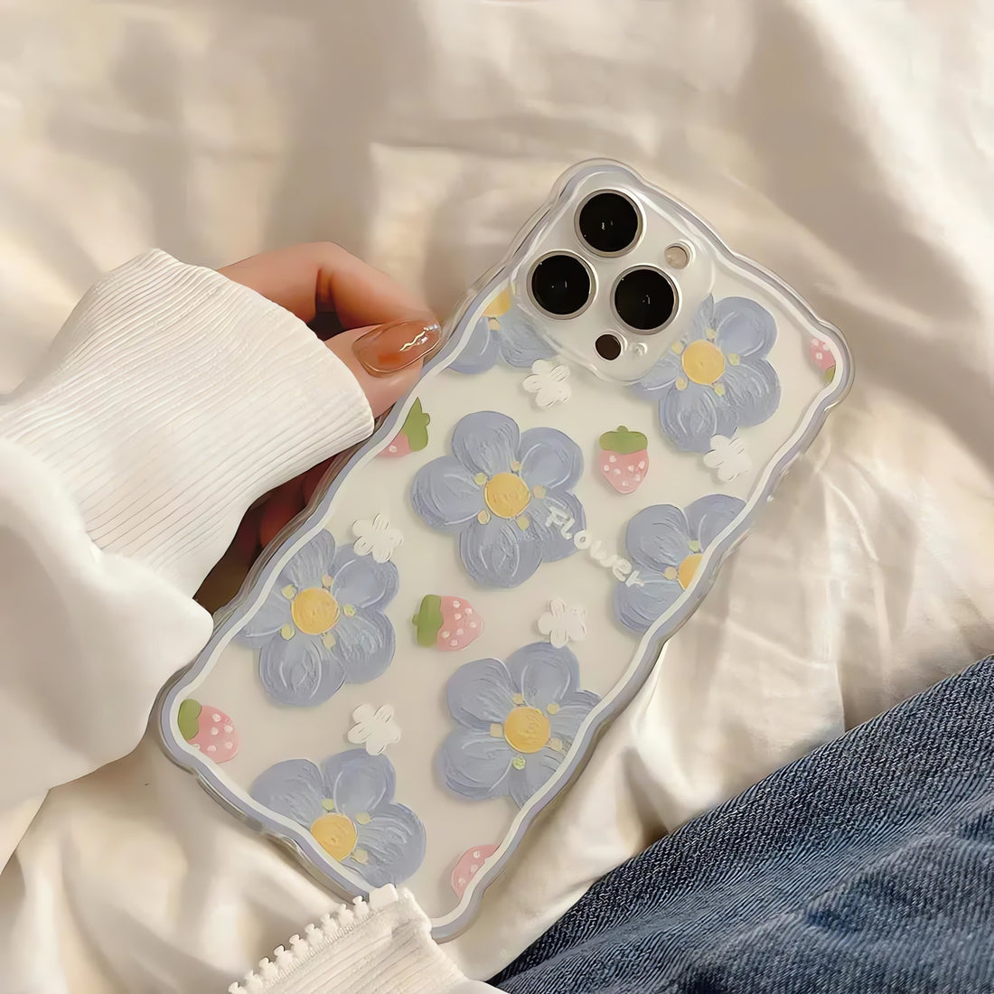 Soft Girl Flowers Clear Phone Case - KAYSMAR