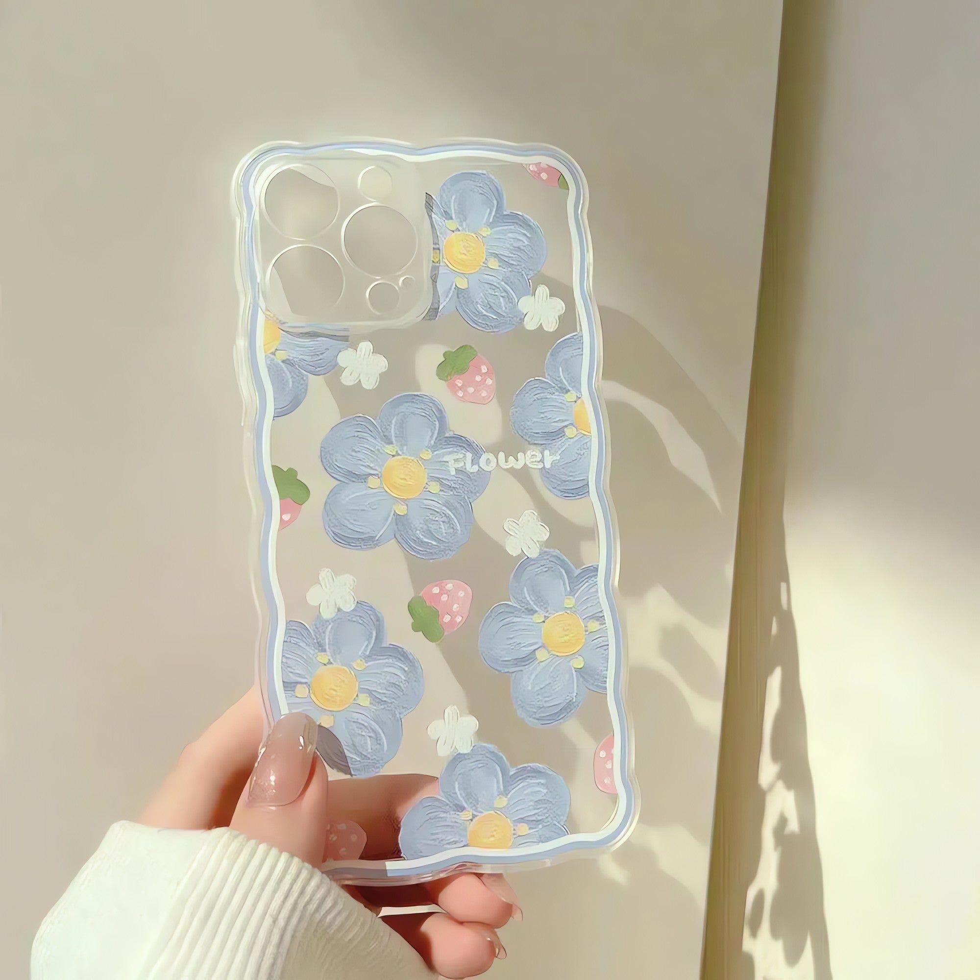 Soft Girl Flowers Clear Phone Case - KAYSMAR