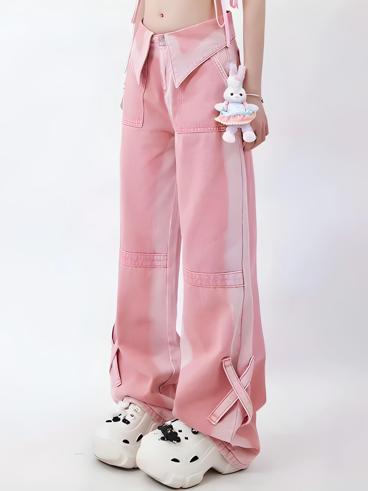 Soft Girl Folded Waist Jeans - KAYSMAR