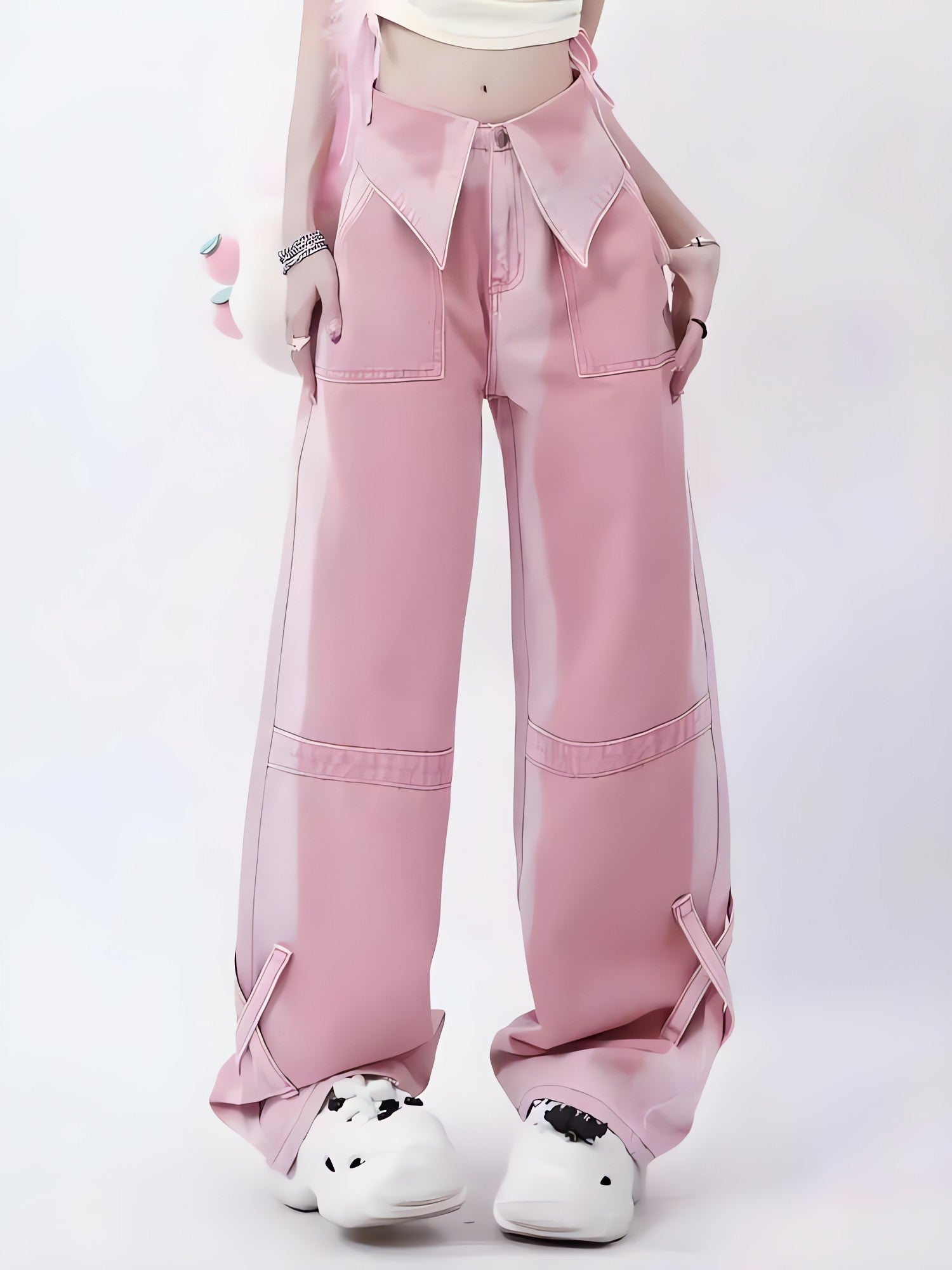 Soft Girl Folded Waist Jeans - KAYSMAR