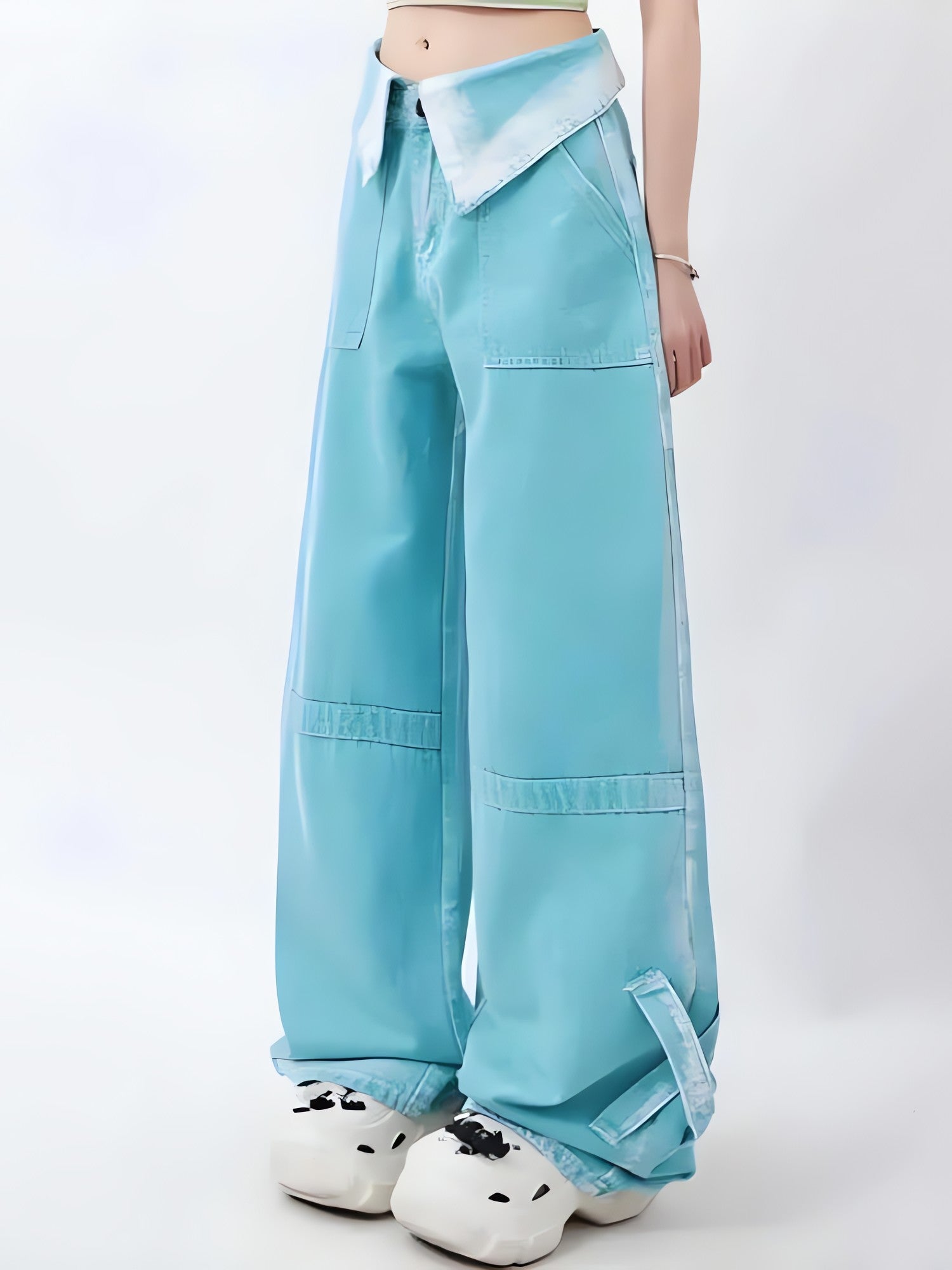 Soft Girl Folded Waist Jeans - KAYSMAR
