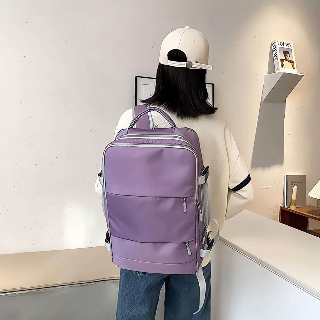 Soft Girl Hidden Pockets Travel Backpack - KAYSMAR