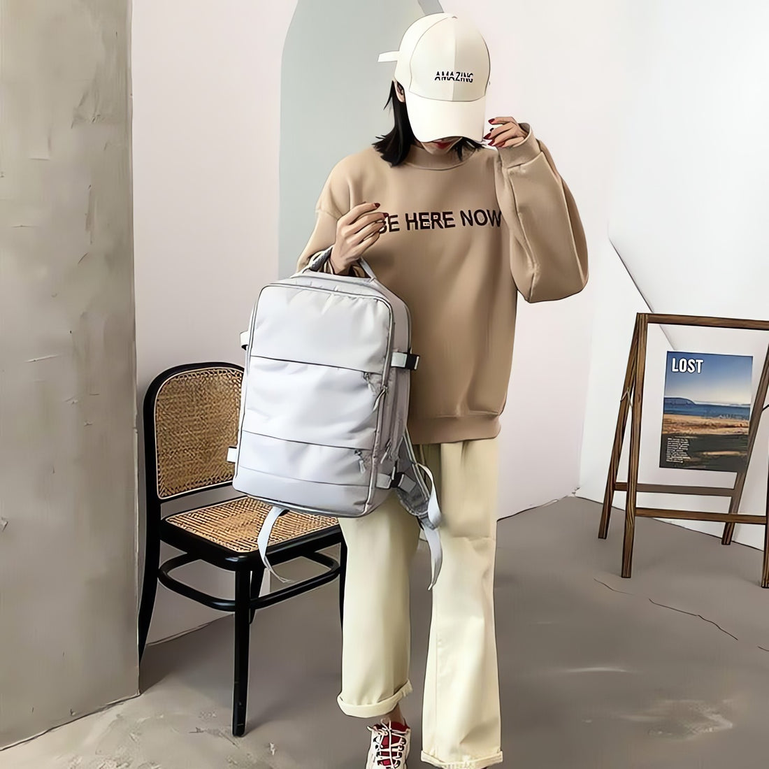 Soft Girl Hidden Pockets Travel Backpack - KAYSMAR
