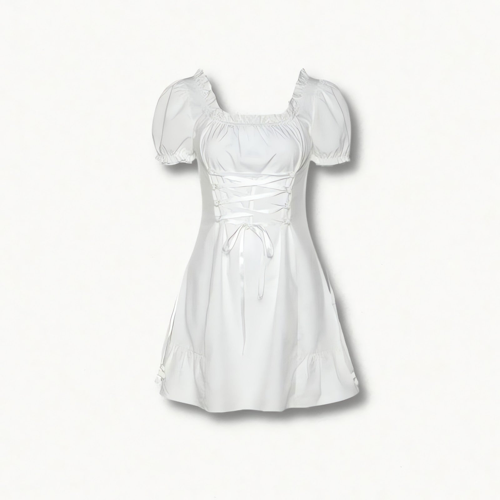 Soft Girl Lace Up Mini Dress - KAYSMAR