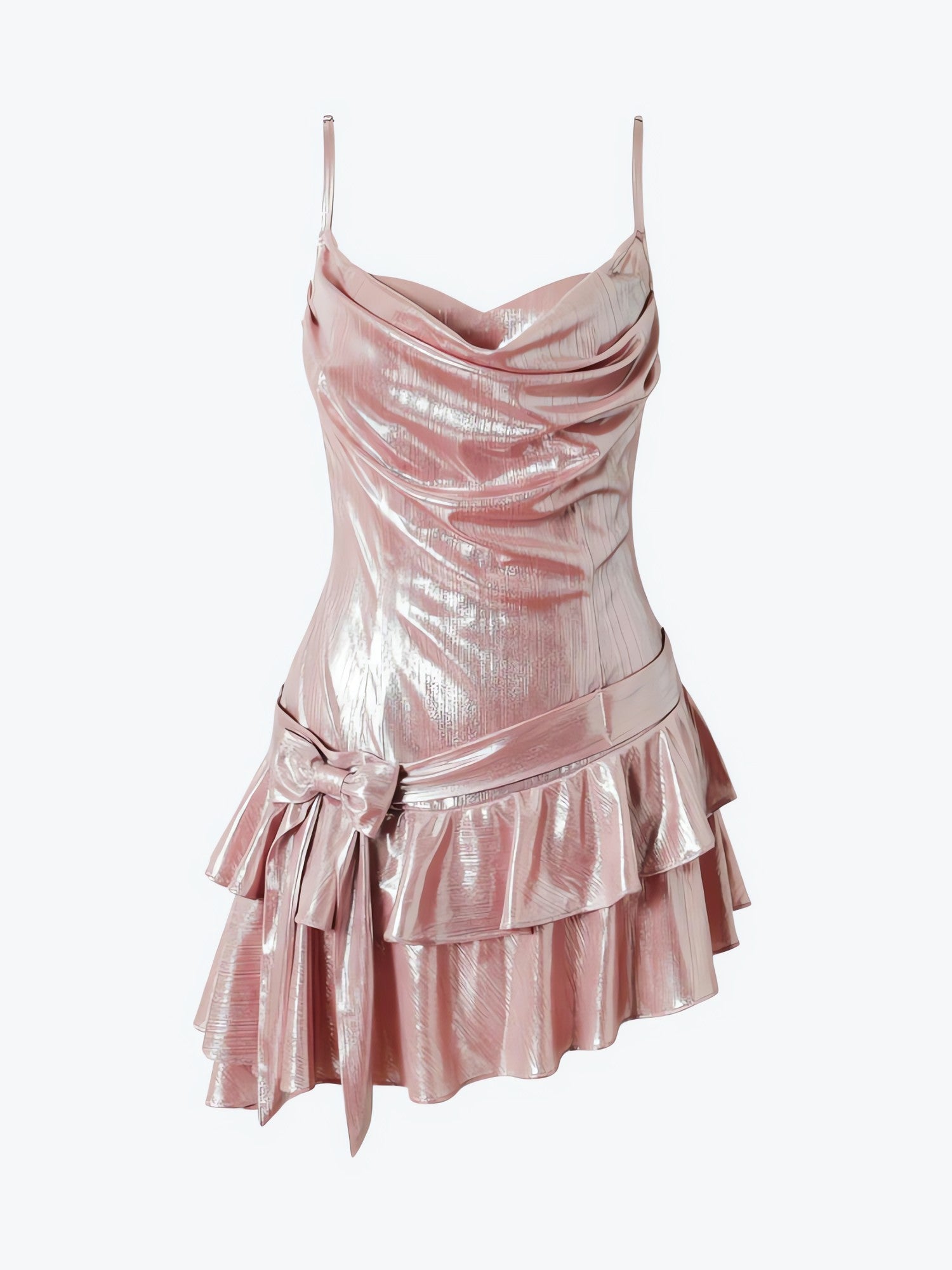 Soft Girl Metallic Mini Dress - KAYSMAR