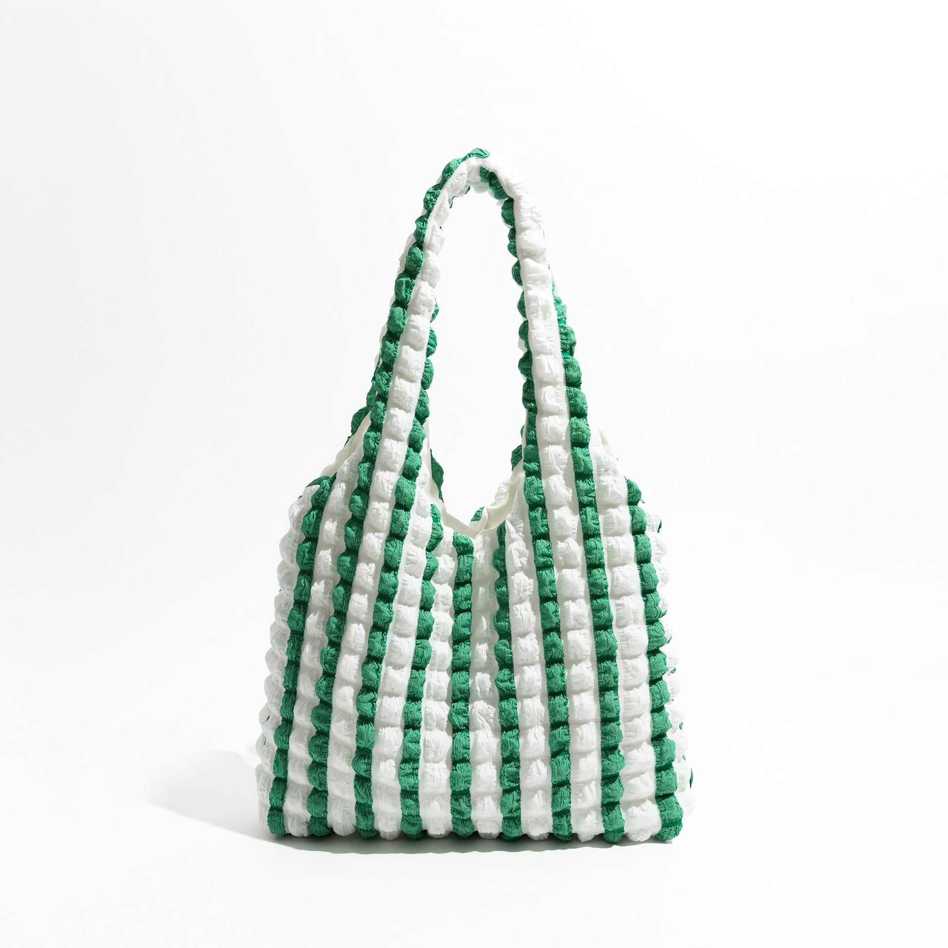 Soft Girl Quilted Striped Handbag - KAYSMAR