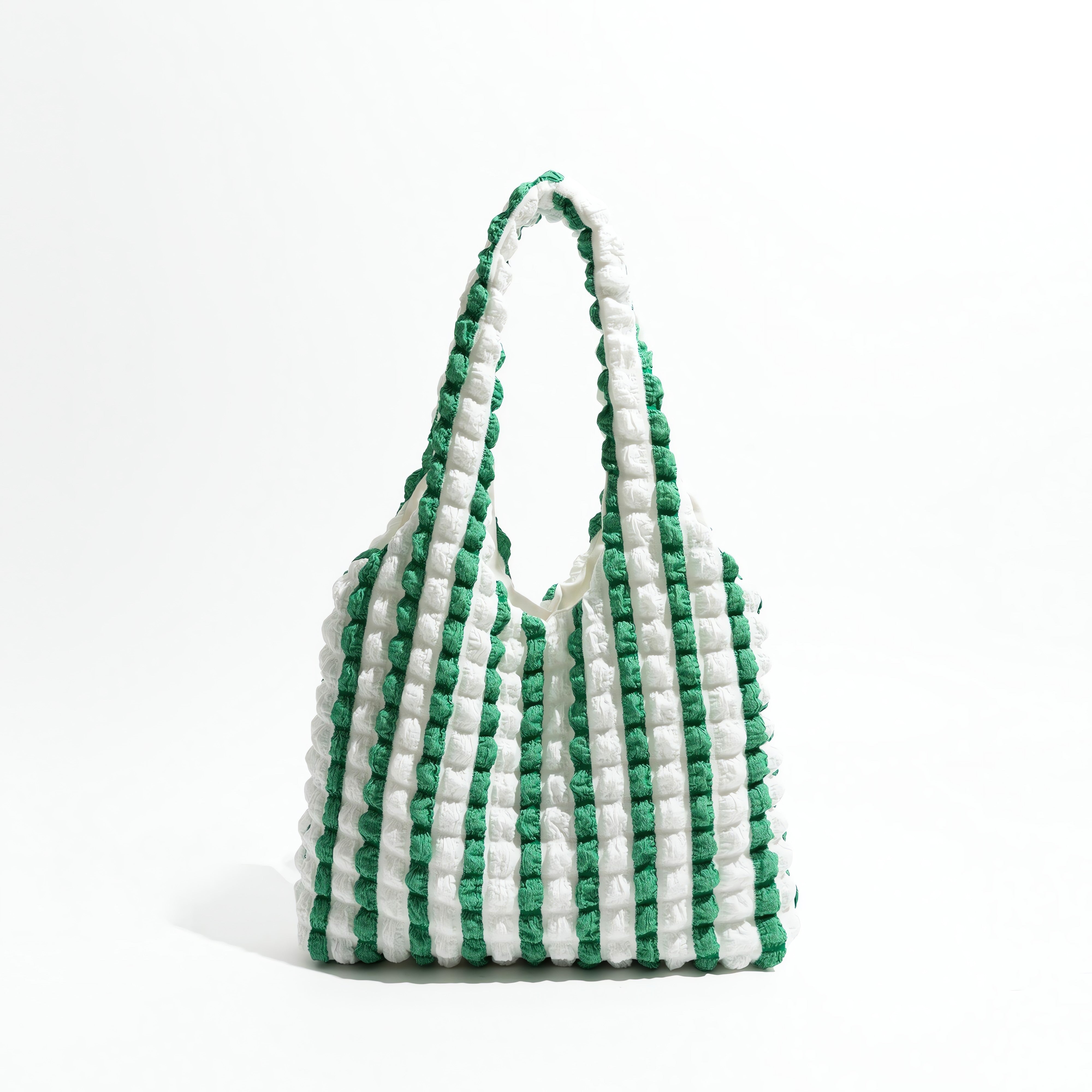 Soft Girl Quilted Striped Handbag - KAYSMAR