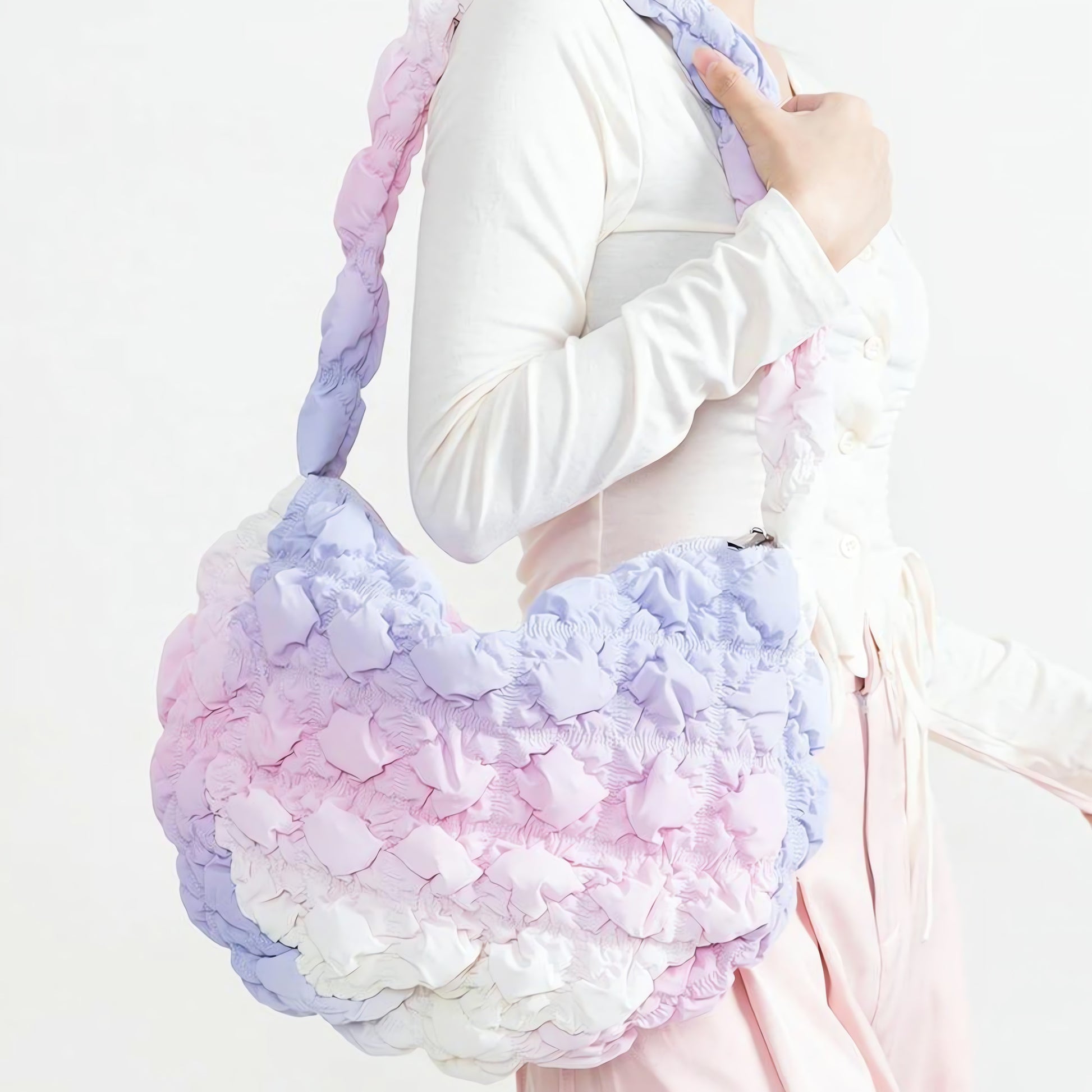Soft Girl Rainbow Quilted Bag - KAYSMAR