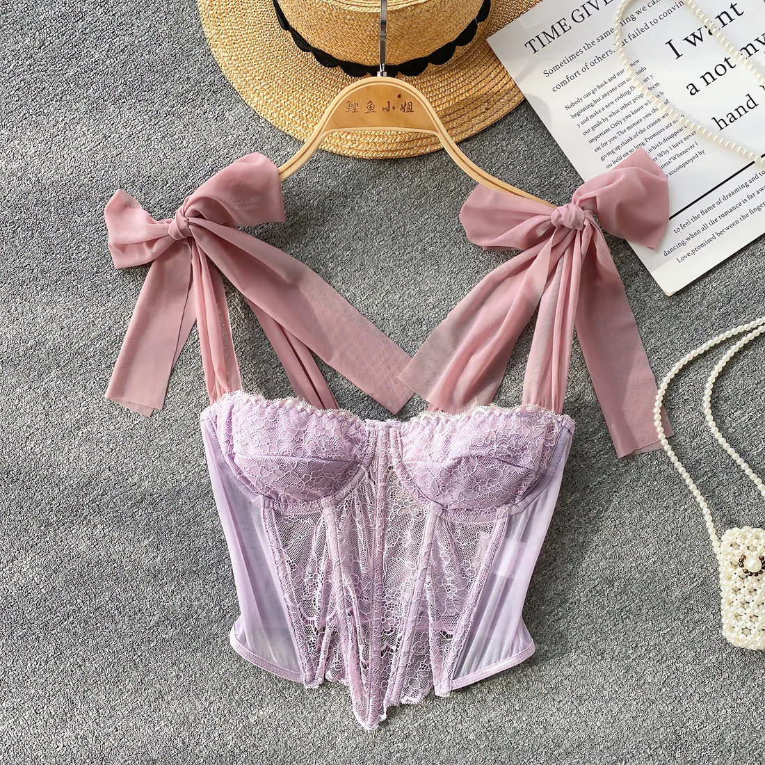 Soft Girl Sheer Lace Corset Top - KAYSMAR