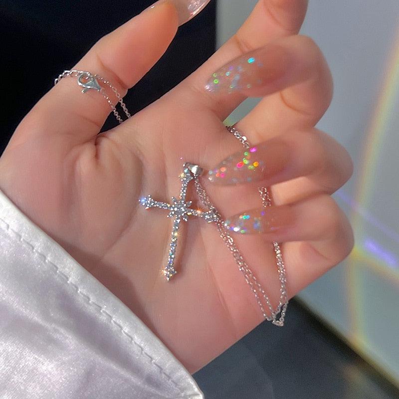 Sparkle Cross Necklace - KAYSMAR
