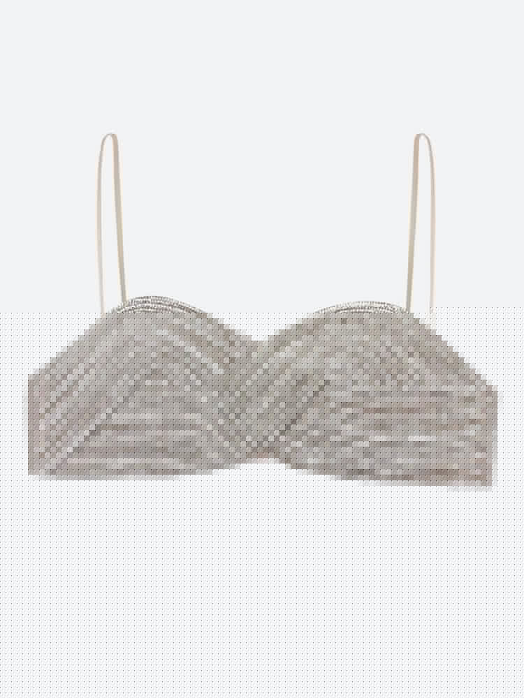 Sparkle Rhinestone Bra Crop Top - KAYSMAR