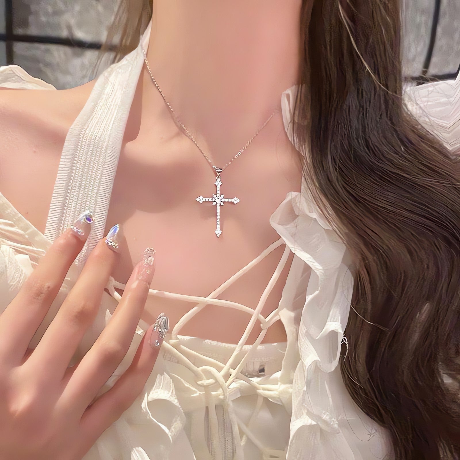 Sparkle Cross Necklace - KAYSMAR