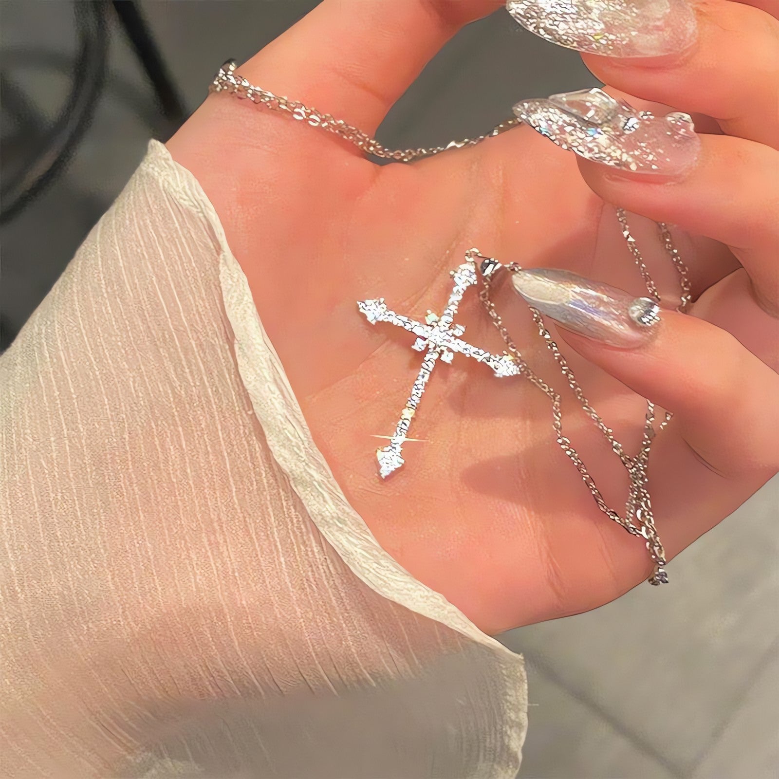 Sparkle Cross Necklace - KAYSMAR