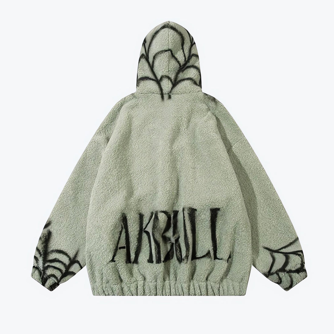 Spider Full Zip-Up Teddy Hoodie Jacket - KAYSMAR