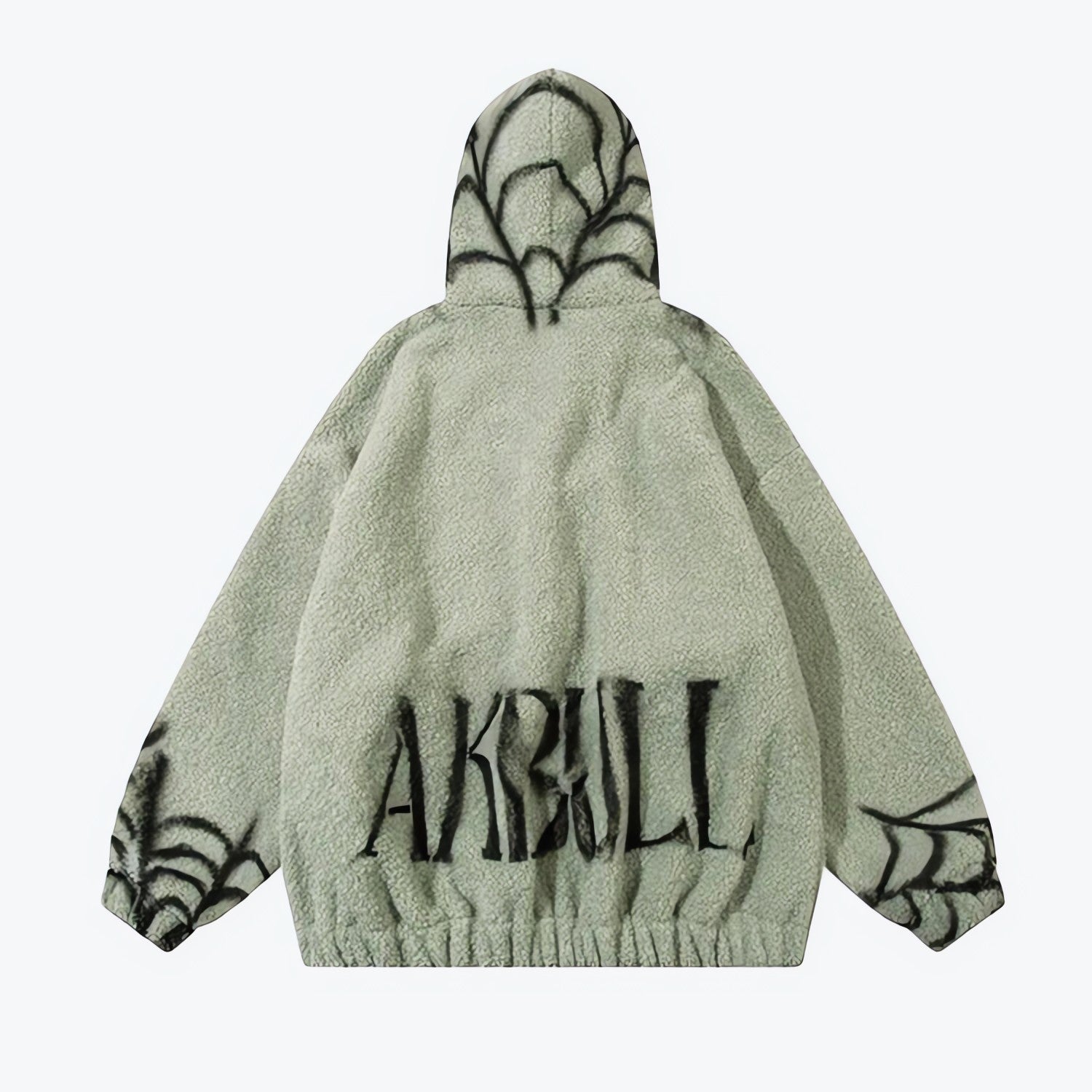 Spider Full Zip-Up Teddy Hoodie Jacket - KAYSMAR