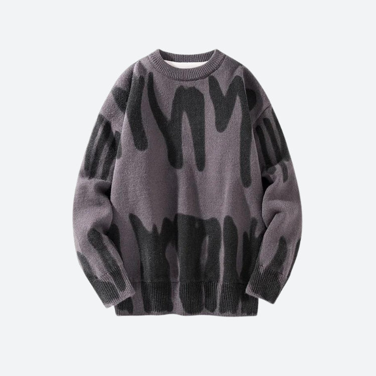 Spray Paint Soft Touch Knitted Sweater - KAYSMAR